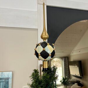MacKenzie-Childs Harlequin Check Tree Topper/Finial Decoration